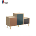 Meuble de rangement PODIUM - Chêne Clair - Terracotta - Tropical - Graphite - 127,5x74,5cm