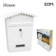 Boîte aux lettres EDM House Acier Blanc (21 x 6 x 30 cm)