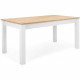 Table a manger extensible BERGEN - Décor chene artisan et blanc - Rallonge 55 cm - Jusqu'a 12 personnes - L 160-215 x P 90 x …