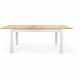 Table a manger extensible BERGEN - Décor chene artisan et blanc - Rallonge 55 cm - Jusqu'a 12 personnes - L 160-215 x P 90 x …