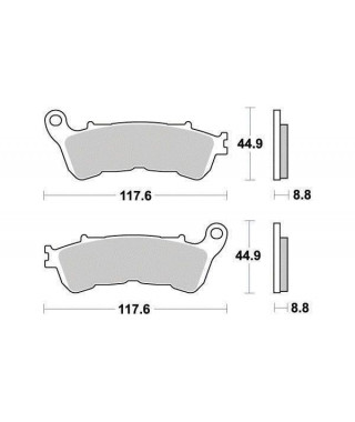 Plaquette de frein Semi-Métal Eco-Friction Route - R90