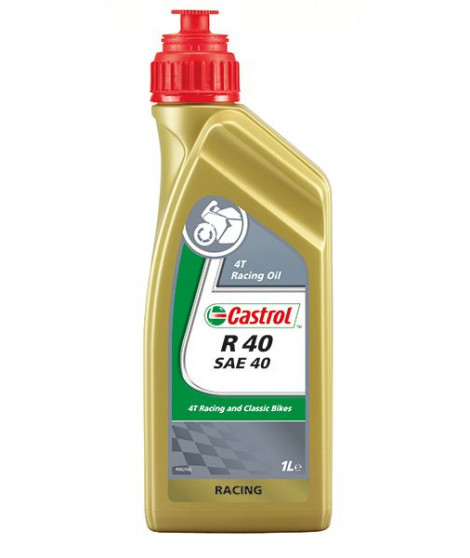 Huile Ricin R40 SAE40 1L - Végétale 4T