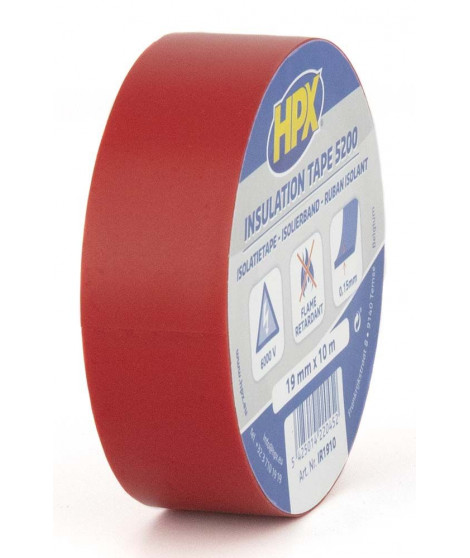 Ruban isolant PVC - rouge 19mm x 10m