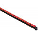 Chaine en Pas 420 - Hyper Renf/Ss Joints Toriques/Attache Rapide - 136 Maillons - Rouge Fluo