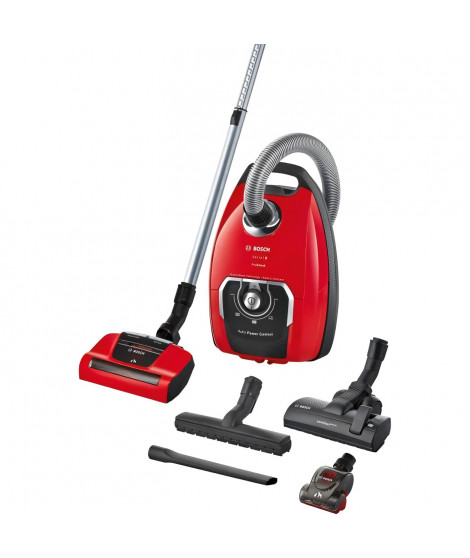 Aspirateur avec sac BOSCH GL80 ProAnimal Rouge -BOSCH BGB8PET1 - 650 Watt - 74 dB - Capacité : 5L