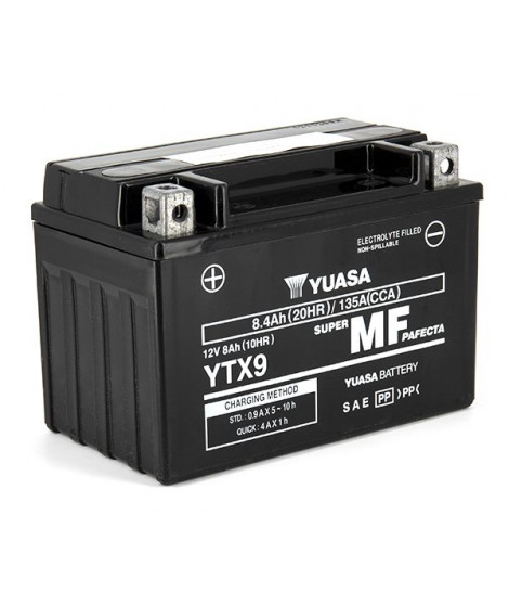Batterie YTX9 SLA AGM - Sans Entretien - Prête à l'emploi.