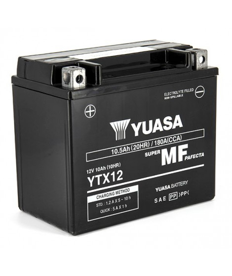 Batterie YTX12 SLA AGM - Sans Entretien - Prête à l'emploi.