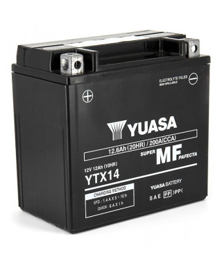 Batterie YTX14 SLA AGM - Sans Entretien - Prête à l'emploi.