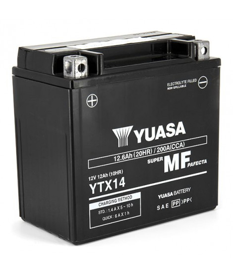 Batterie YTX14 SLA AGM - Sans Entretien - Prête à l'emploi.