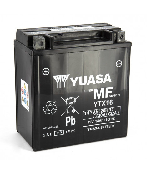 Batterie Ytx16 SLA AGM - Sans Entretien - Prête à l'emploi.