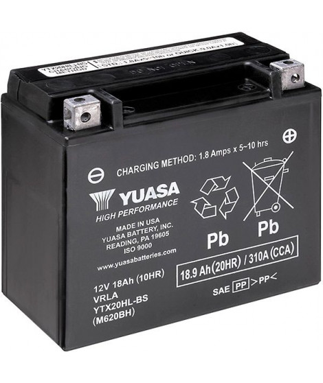 Batterie Ytx20hl SLA AGM - Sans Entretien - Prête à l'emploi.