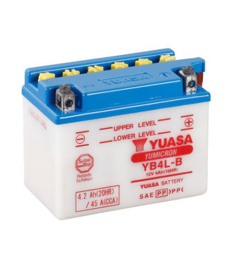 Batterie YB4L-B Conventionnelle Avec Entretien- Livrée Avec Pack Acide