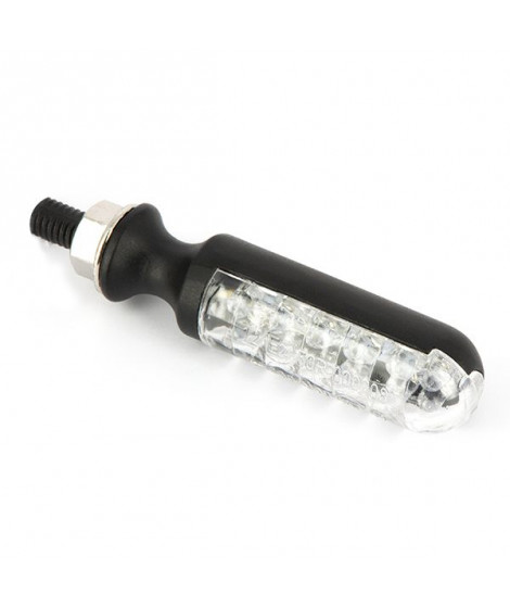 Paire de mini clignotants LED Cylindrique  - noir