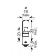 Ampoule 1 fil - 12V 21W Bay9s Plot Decalé