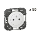 LOT DE 50 PRISES DE COURANT 2P+T