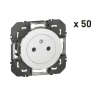 LOT DE 50 PRISES DE COURANT 2P+T