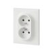 DOUBLE PRISE 2P+T COMPACTE MONOB