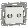 PRISE TV DOUBLE POUR RESEAUX CAB
