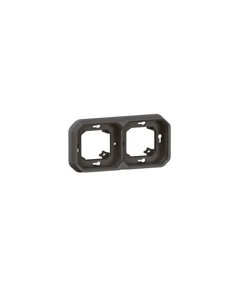 SUPPORT PLAQUE ENCASTRE 2 POSTES
