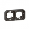SUPPORT PLAQUE ENCASTRE 2 POSTES