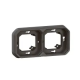 SUPPORT PLAQUE ENCASTRE 2 POSTES