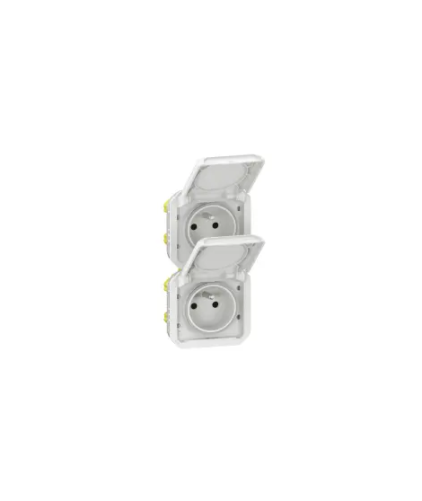 C - PRISE DE COURANT 2X2P+T VERT