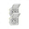 C - PRISE DE COURANT 2X2P+T VERT