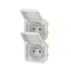 C - PRISE DE COURANT 2X2P+T VERT