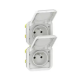 C - PRISE DE COURANT 2X2P+T VERT