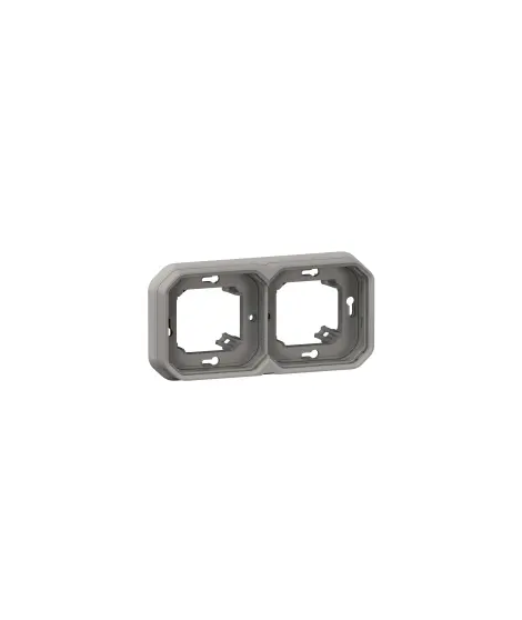 SUPPORT PLAQUE ENCASTRE 2 POSTES