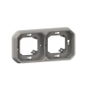 SUPPORT PLAQUE ENCASTRE 2 POSTES