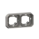 SUPPORT PLAQUE ENCASTRE 2 POSTES