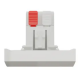POUSSOIR LUM LOCAL 10A 2M BLAN