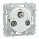 OVALIS - PRISE TV/R/SAT - BLANC