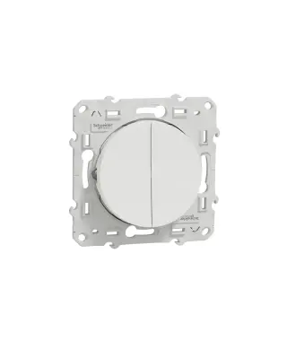 ODACE, POUSSOIR BLANC, 2 BOUTONS