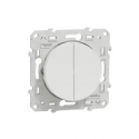 ODACE, POUSSOIR BLANC, 2 BOUTONS