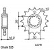 Kit Chaine Origine HONDA CMX 1100 REBEL 16x42 - 520 Avec Joints Toriques