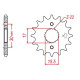 Kit Chaine Origine Honda Cr 85 R Grandes Roues 2002 - 15x55 Alu - 420 Sans Joints Toriques