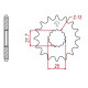 Kit Chaine Origine Triumph Tiger 800 - 16x50 - 525 Avec Joints Toriques