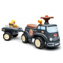 FALK - Porteur Food Truck - assise ouvrante, volant directionnel avec klaxon, remorque et accessoires