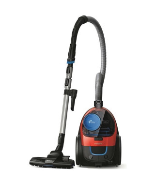 PHILIPS FC9330/09 Aspirateur traîneau sans sac PowerPro Compact - 900W - 76 dB - Filtre Anti-allergie -Rouge