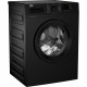 Lave-linge hublot BEKO LLF082B2 - 8 kg - Tambour Aquawave - Induction - 1200 trs/min - Noir