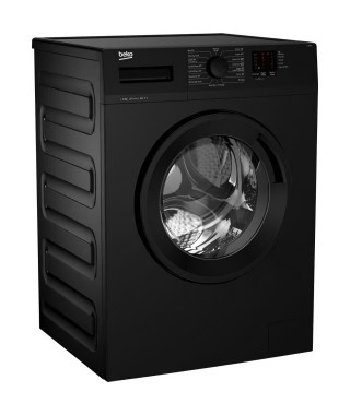 Lave-linge hublot BEKO LLF082B2 - 8 kg - Tambour Aquawave - Induction - 1200 trs/min - Noir