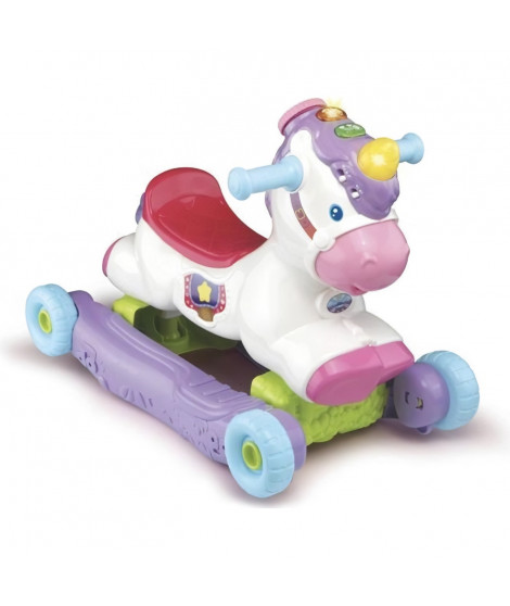 VTECH BABY - Porteur a Bascule - Cléo Ma Licorne Basculo 2en1 - Parlant et Lumineux - Rose