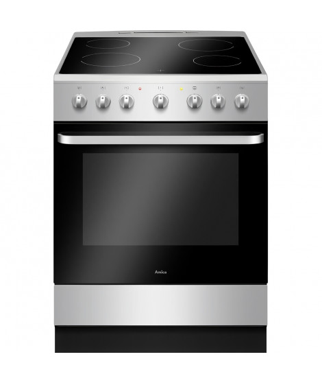 AMICA ACV6003S Cuisiniere Vitroceramique 60X60 Cm Silver