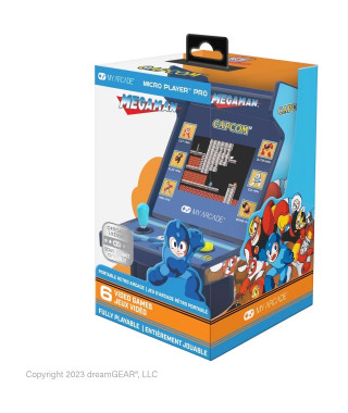 Micro Player PRO - Megaman - Jeu rétrogaming - Ecran 7cm Haute Résolution - 6 jeux Mega Man inclus