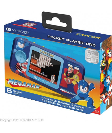 Pocket Player PRO - Megaman - Jeu rétrogaming - Ecran 7cm Haute Résolution - 6 jeux Mega Man inclus