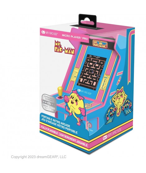 Micro Player PRO - Ms. Pac-Man - Jeu rétrogaming - Ecran 7cm Haute Résolution