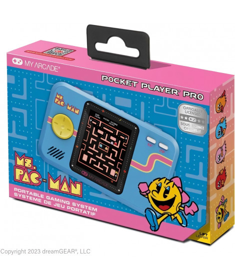Pocket Player PRO - Ms. Ms. Pac-Man - Jeu rétrogaming - Ecran 7cm Haute Résolution