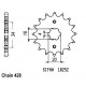 Kit Chaine Origine Daelim Vs 125 1997-2002 14x42 - 428 Sans Joints Toriques